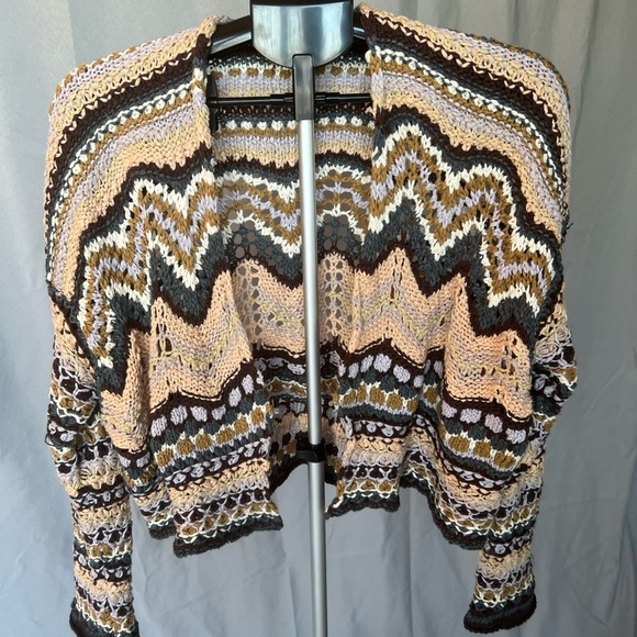 Free People Sweaters - NWOT FREE PEOPLE Multicolor Chevron Knit Sweater